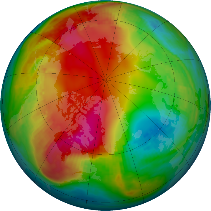 Arctic ozone map for 23 January 1987